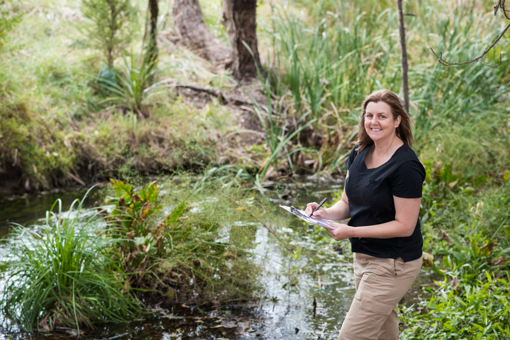 Michelle walking through bushlands