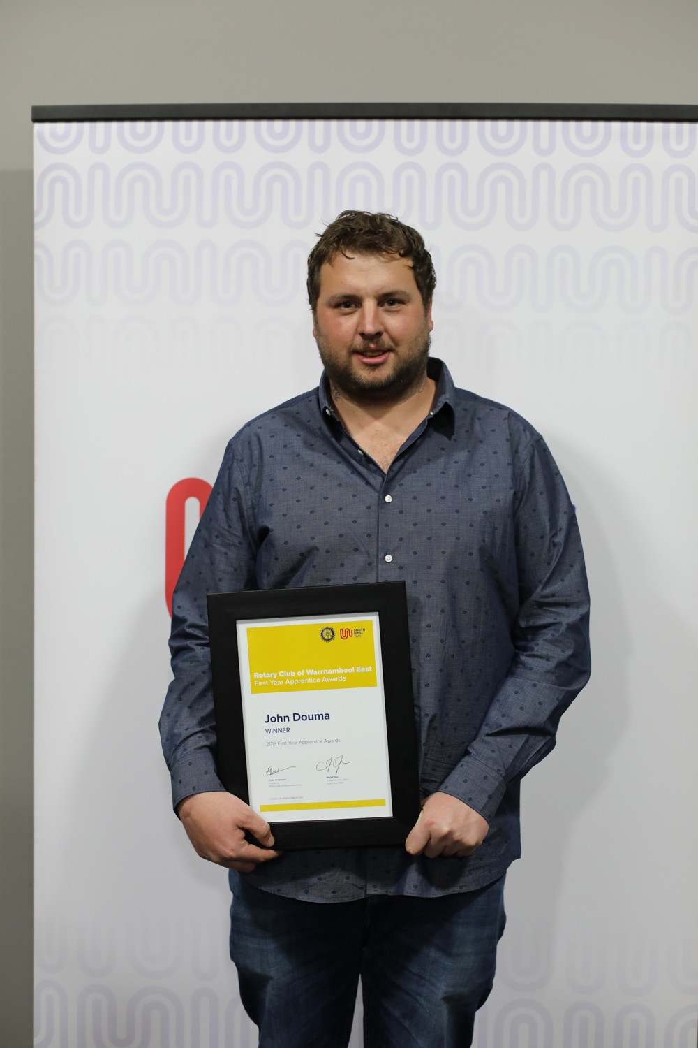 John Douma is the winner of the 2019 Rotary Club of Warrnambool East First Year Apprentice Award.