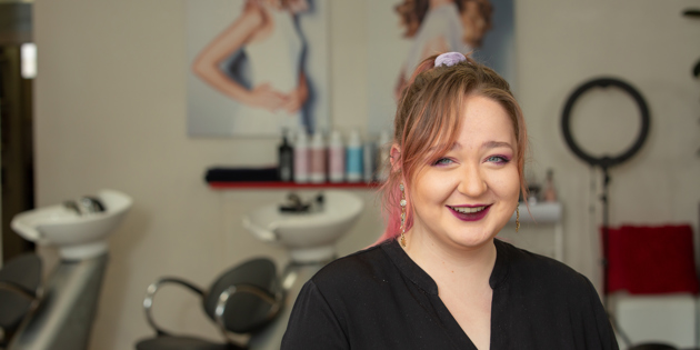 Marly Williams in a hair studio