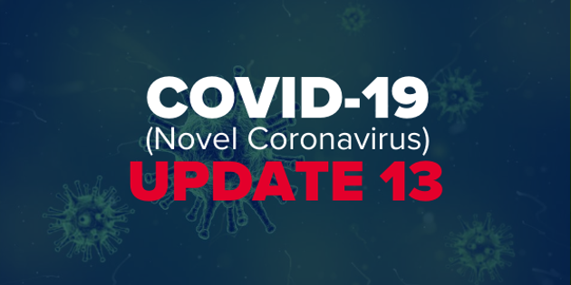 Covid 19 Novel Coronavirus Student Update 13