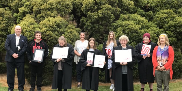 South West TAFE's VCAL Senior Hamilton campus class graduating