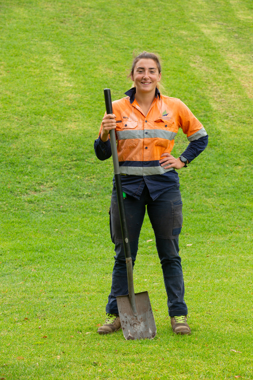 Maya doing a traineeship at Warrnambool City Council in the Parks and Gardens team.