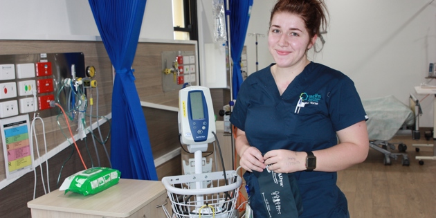 Nursing graduate steps up to new challenge