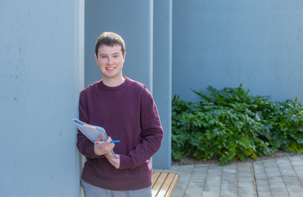 Dylan studying audio engineering at SWTAFE