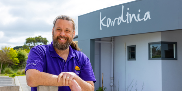 SWTAFE graduate in front of Kardinia clinic