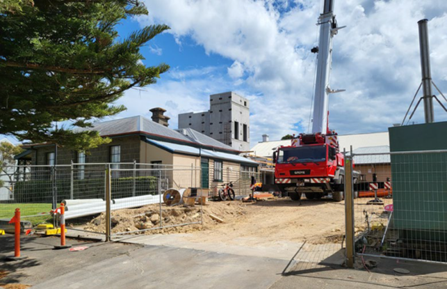 Learning And Library Hub construction site